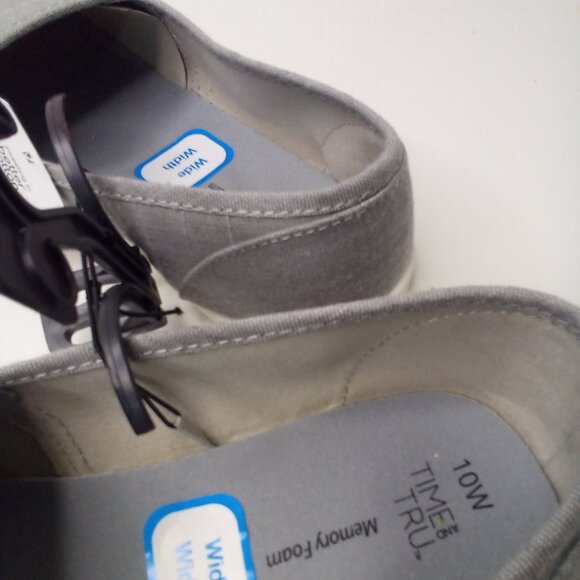 Time And Tru Moc Toe Surf Sneakers Women 10W 10 Wide Slide On Gray - Picture 11 of 14